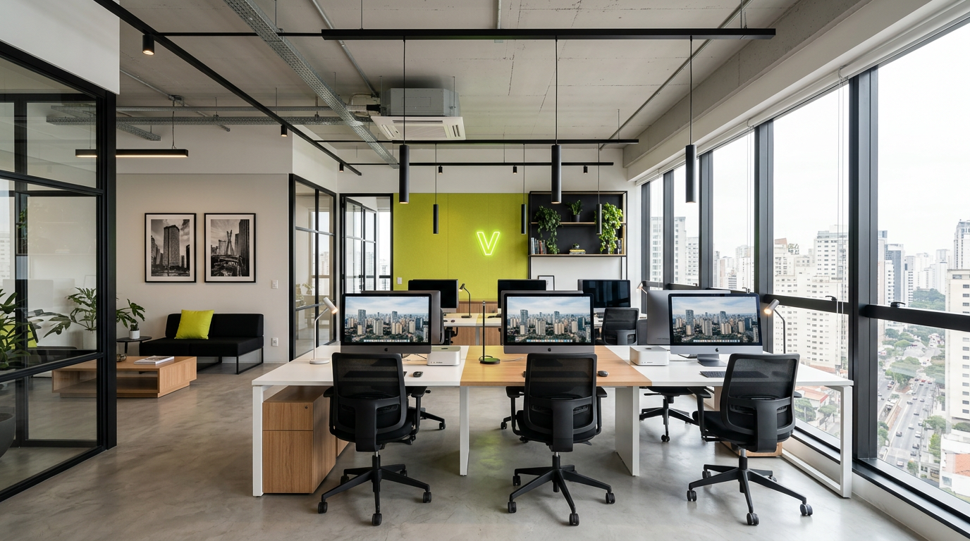Espaço do hub da Verso em São Paulo